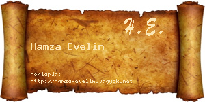 Hamza Evelin névjegykártya
